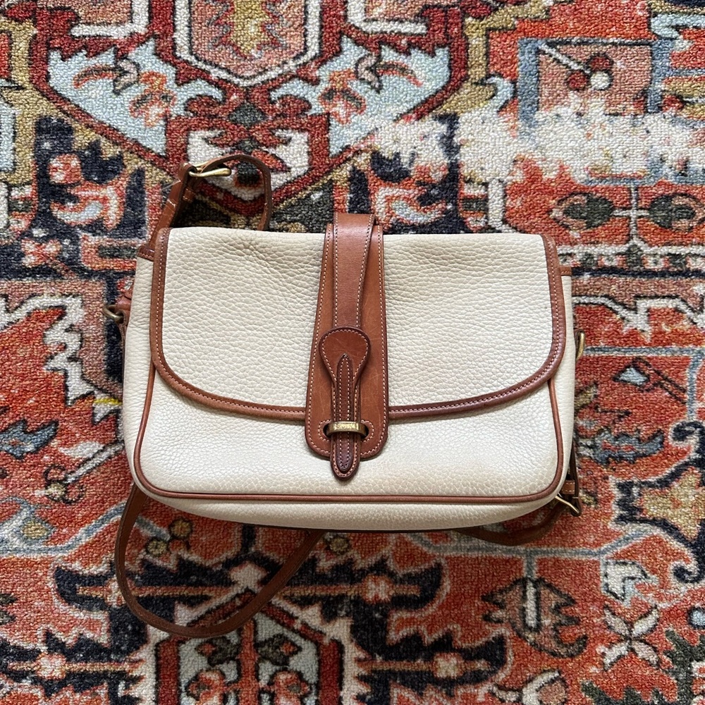 Dooney & Bourke Cream and Brown Leather Women's Bag